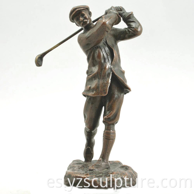 bronze golf statue